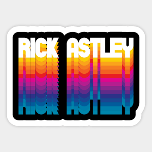 Retro Rick Proud Name Personalized Gift Rainbow Style Sticker